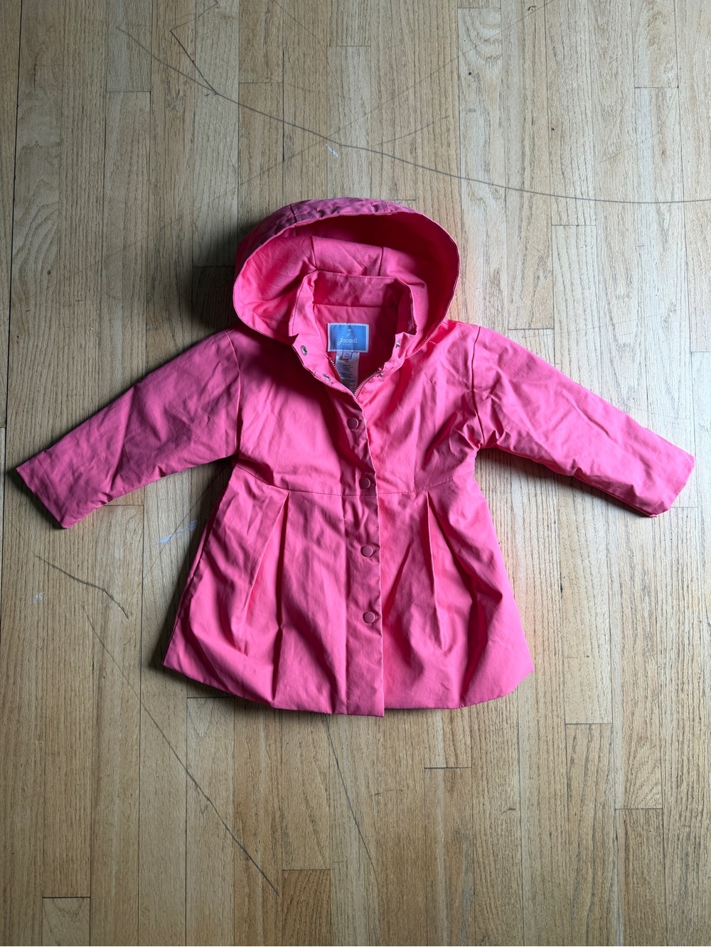 Jacadi Pink Hooded Toddler Girls’ Raincoat